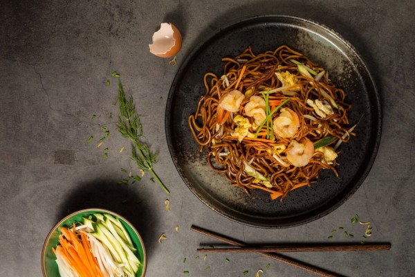 Nouilles aux crevettes